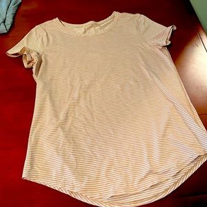 Lululemon t-shirt, brand new, soft material, striped.